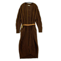 その他アウター Uhr/19AW/BIG CABLE LONG GOWN/ブラウン