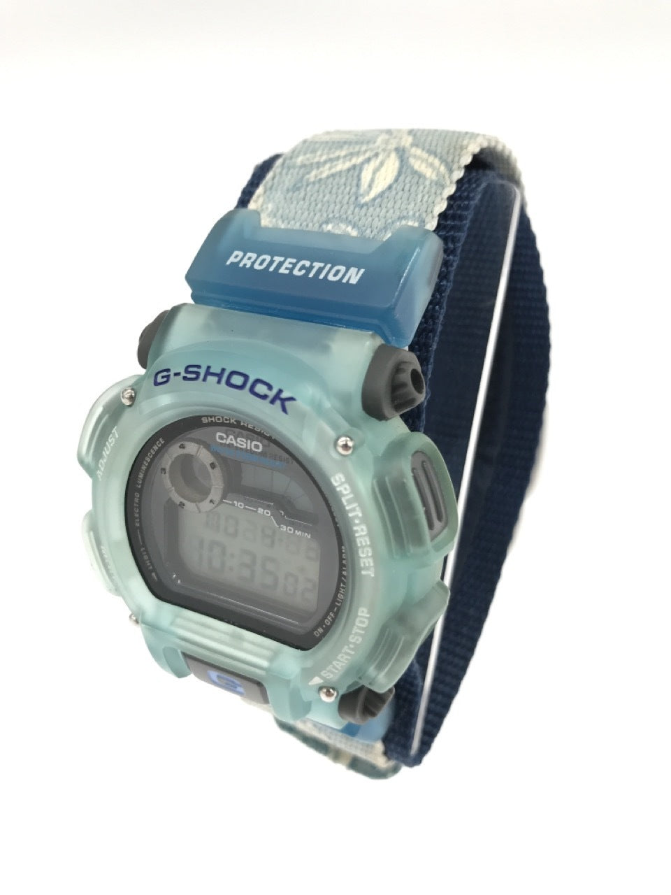 腕時計 G-SHOCK クォーツ腕時計 DW-9000 デジタル 花柄バンド 青系