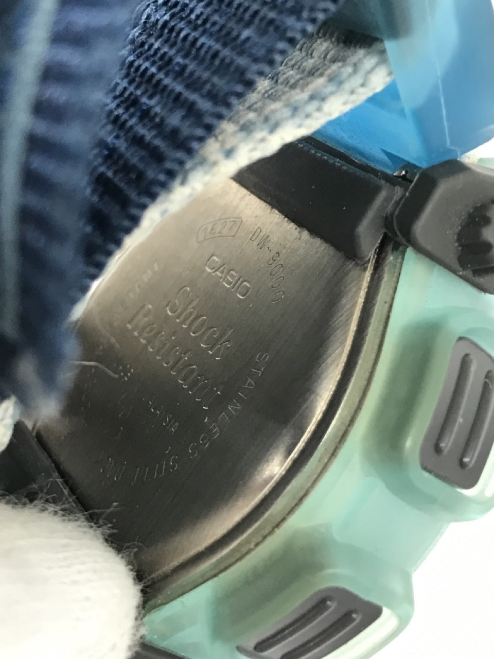 腕時計 G-SHOCK クォーツ腕時計 DW-9000 デジタル 花柄バンド 青系