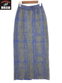 スカート LE CIEL BLEU 22AW ニットスカート (36) グレー/ブルー