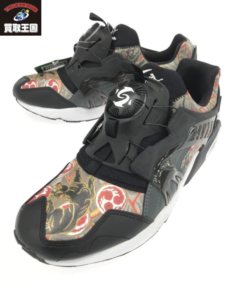 スニーカー THREETIDESTATTOO×ATMOS×PUMA DISC BLAZE BLACK