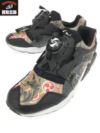 スニーカー THREETIDESTATTOO×ATMOS×PUMA DISC BLAZE BLACK