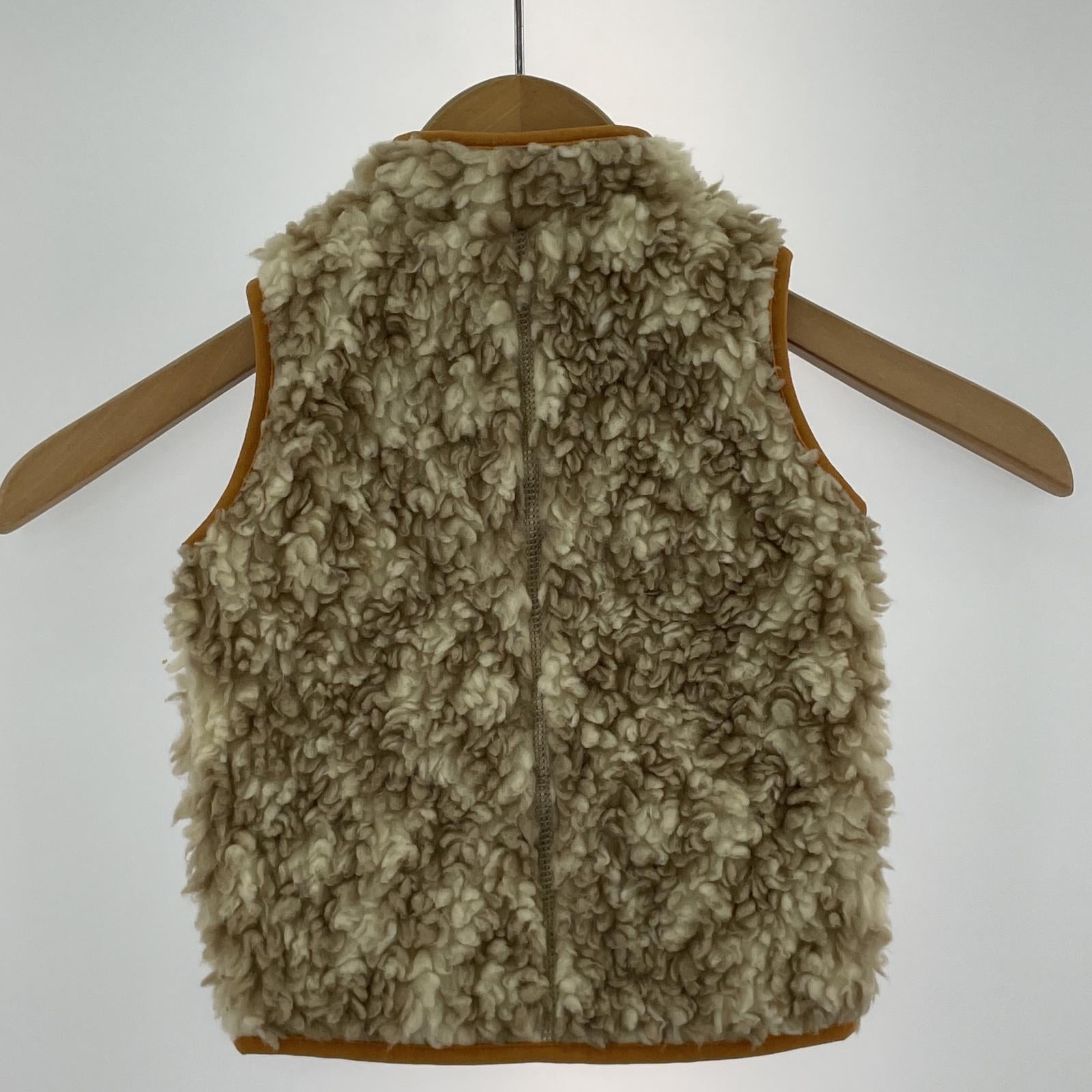 その他トップス patagonia フリーズボアZIPベスト(3-6M)茶系