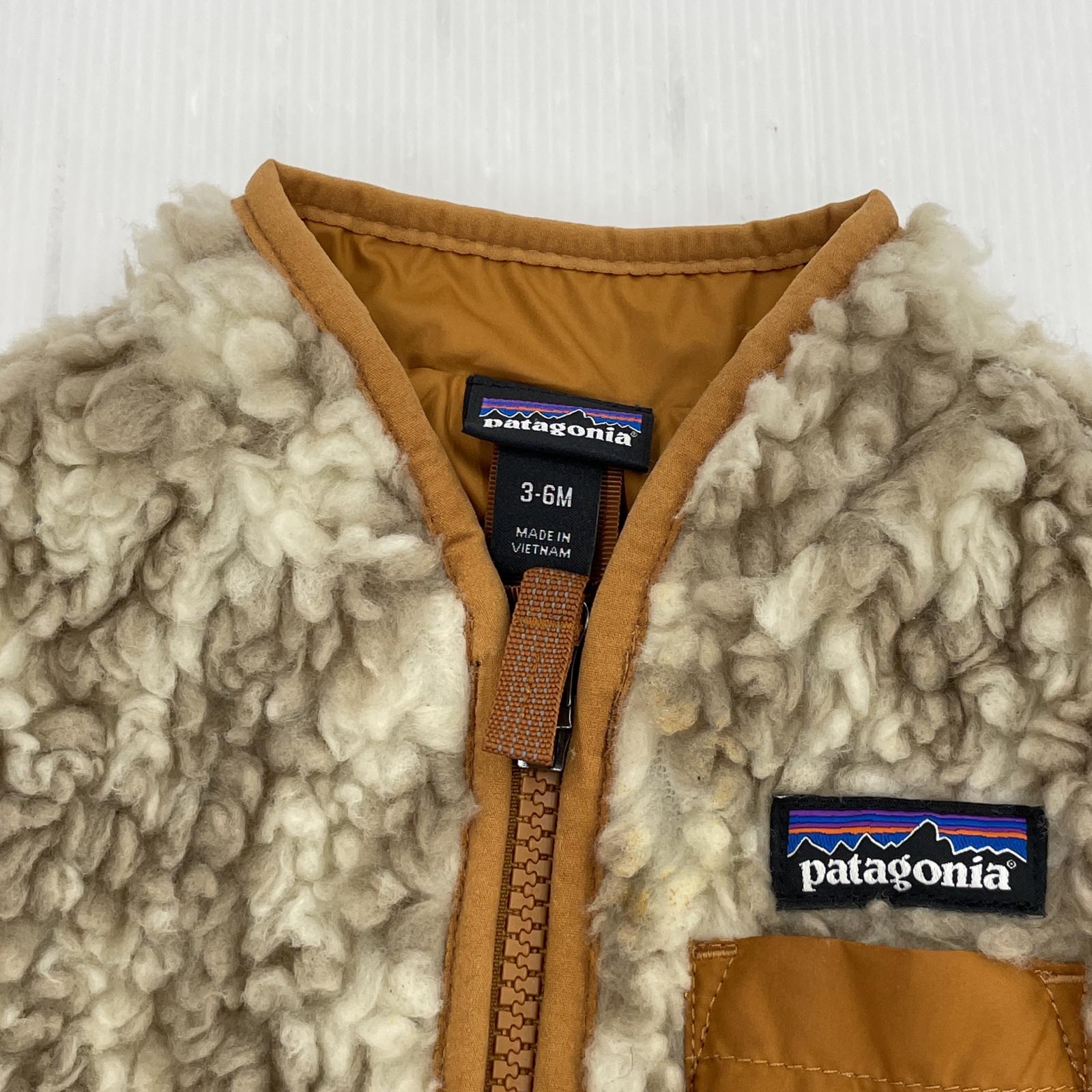 その他トップス patagonia フリーズボアZIPベスト(3-6M)茶系