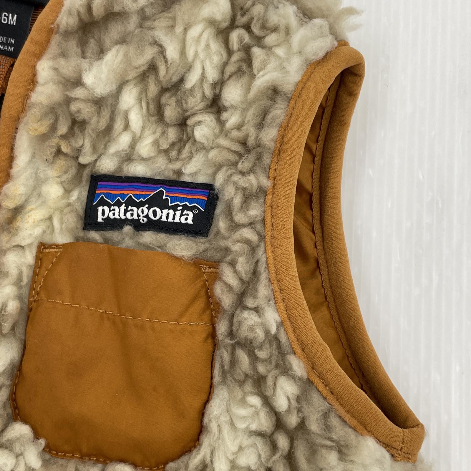 その他トップス patagonia フリーズボアZIPベスト(3-6M)茶系