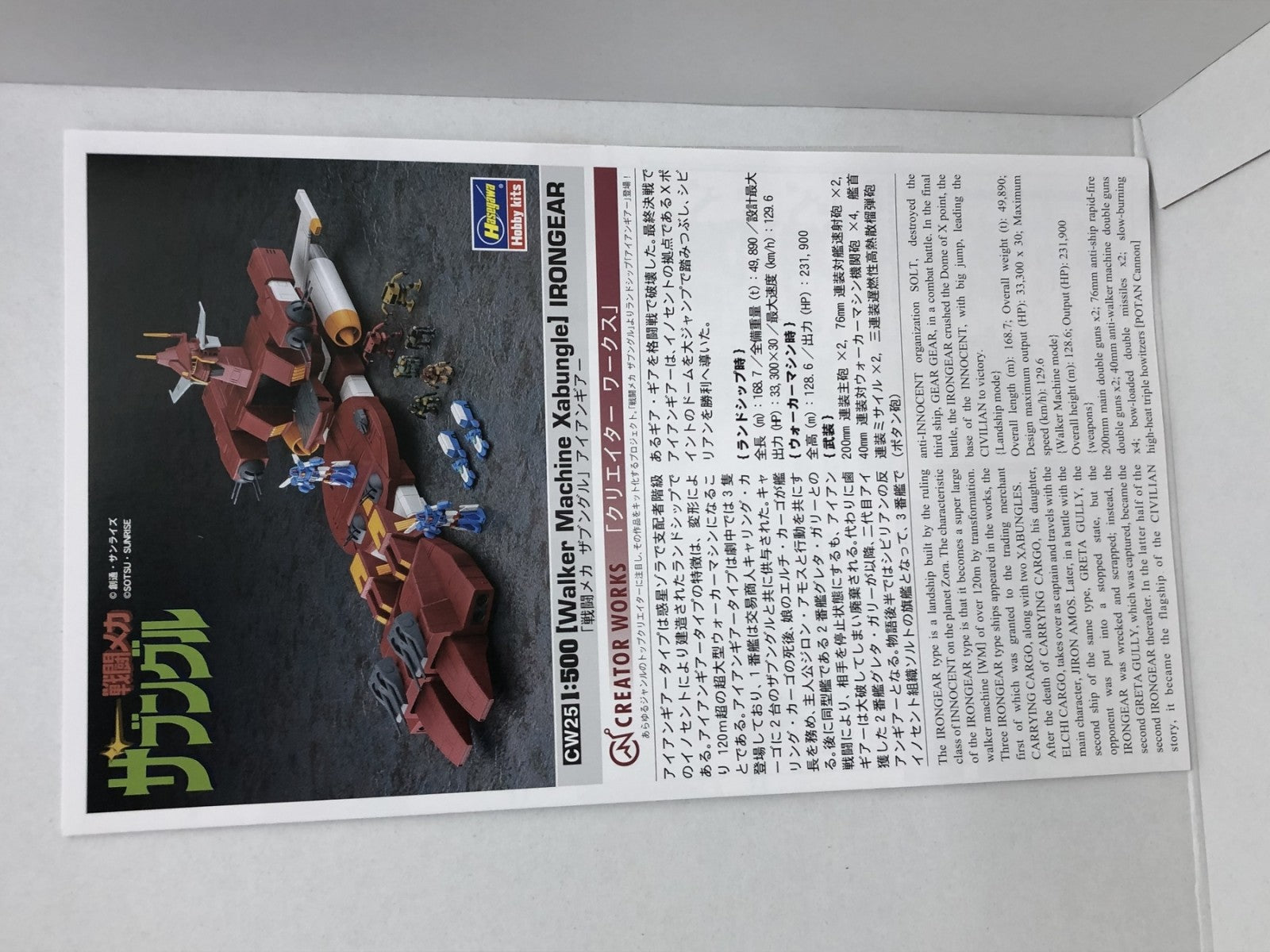 ハセガワ 1/500 アイアンギアー プラモデルその他
