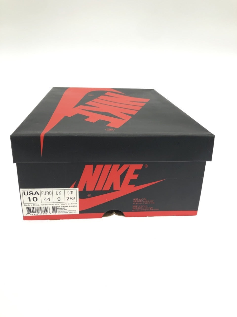 スニーカー NIKE AIR JORDAN 1 RETRO HIGH OG BRED TOE 28.0cm 555088-610
