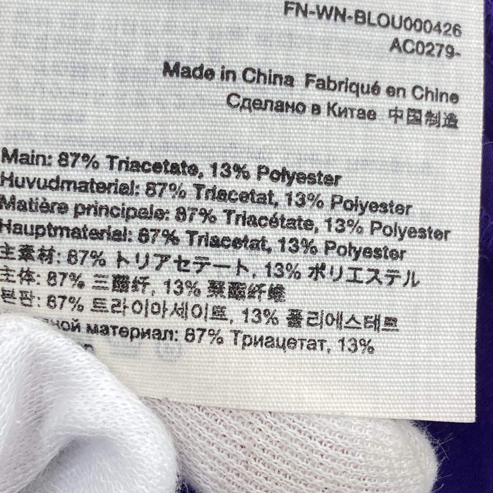 長袖シャツ Acne Studios/サテン/オープンカラーシャツ/パープル/32/FN-WN-BLOU000426 32 パープル