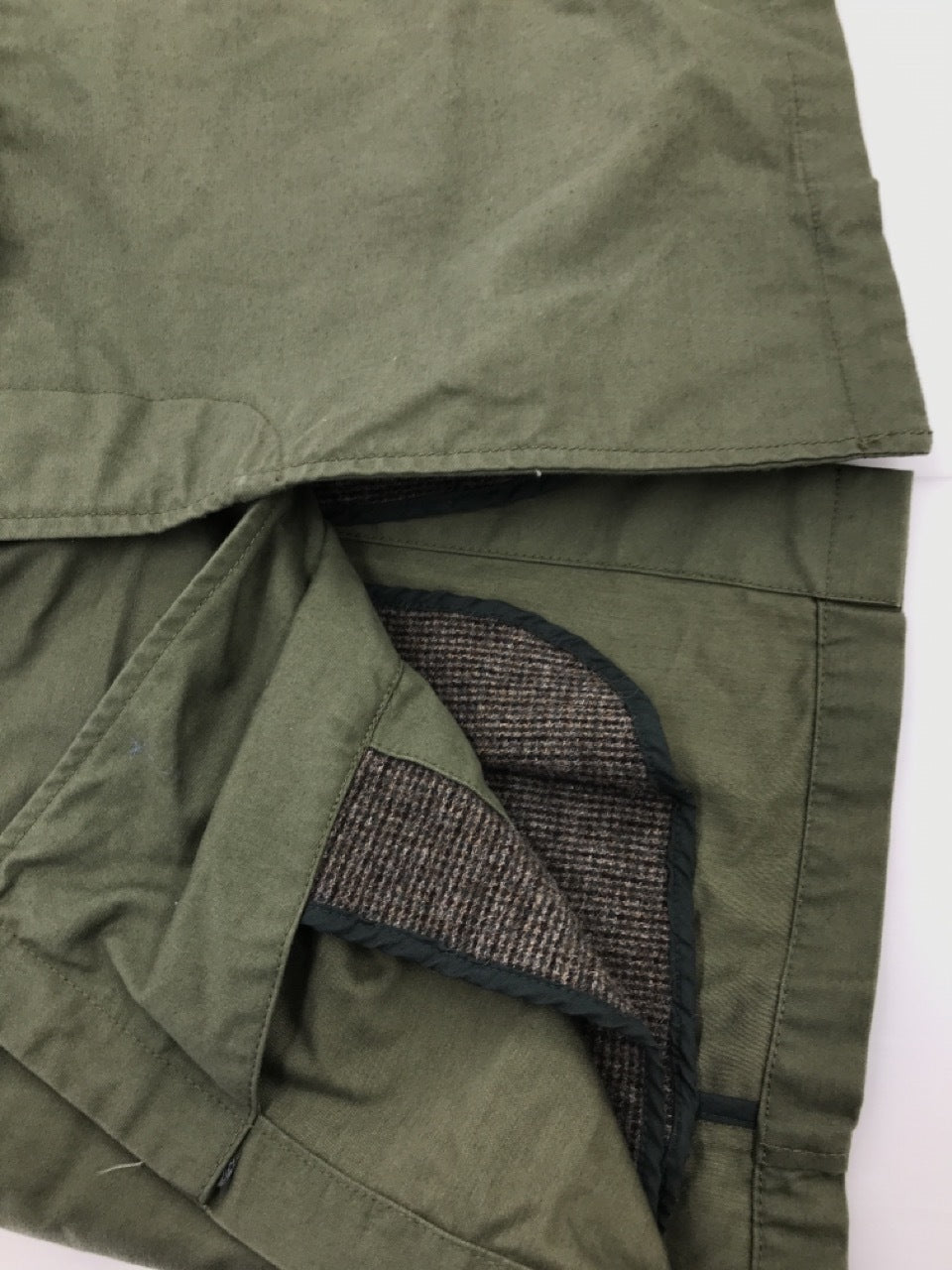 その他アウター Engineered Garments 内ツイードミリタリーコート XS オリーブ