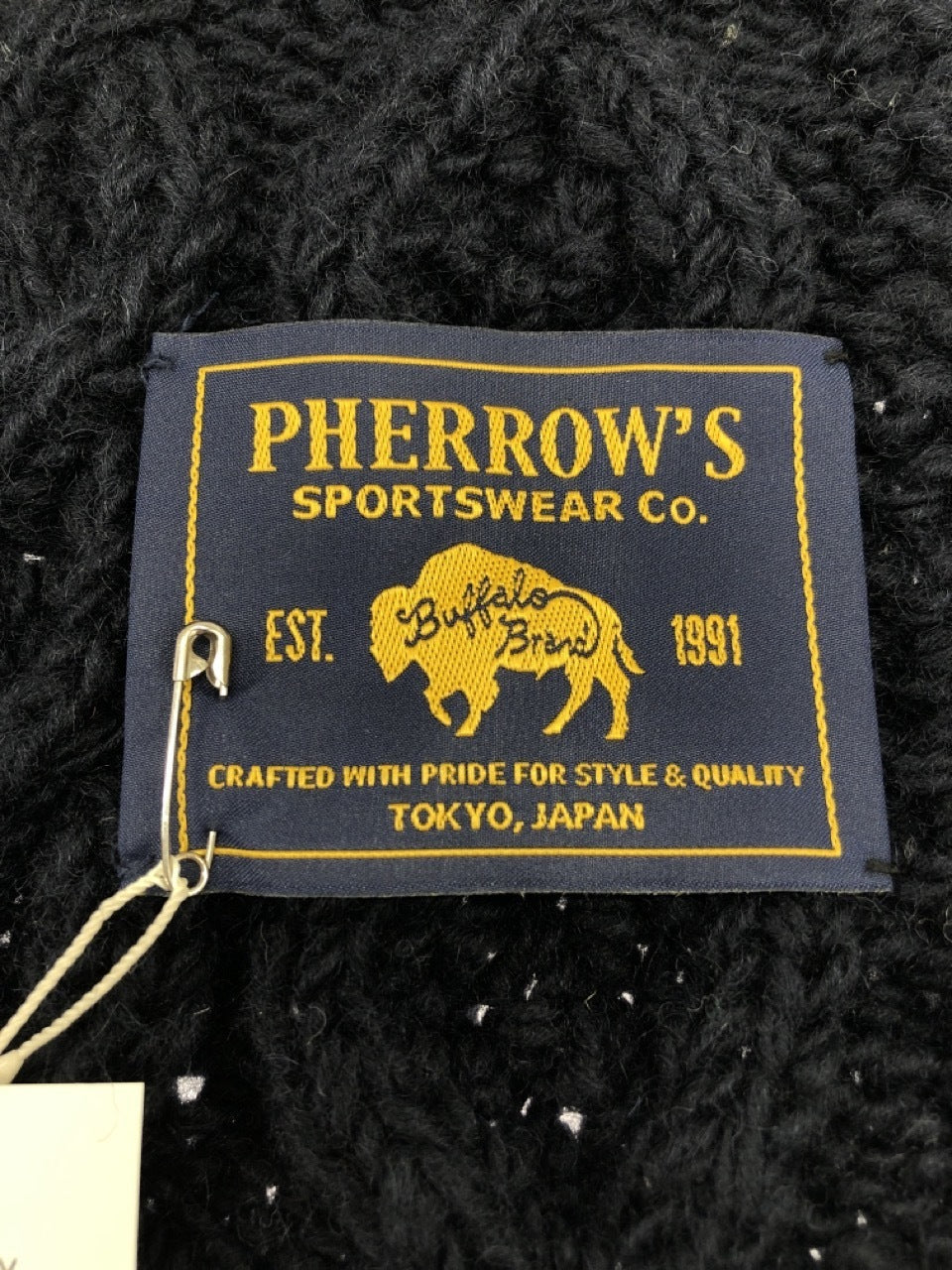 その他アクセサリー Pherrow's ニットマフラー ブラック