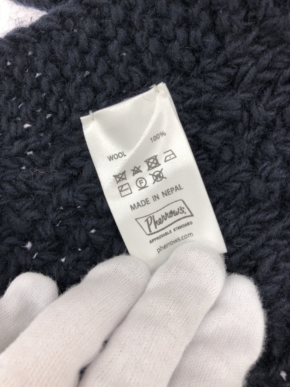 その他アクセサリー Pherrow's ニットマフラー ブラック