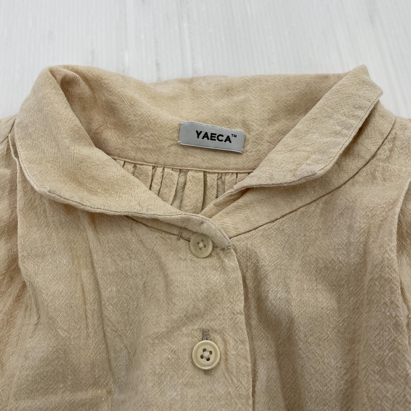 ワンピース YAECA リネンシャツワンピース ベージュ M M ベージュ