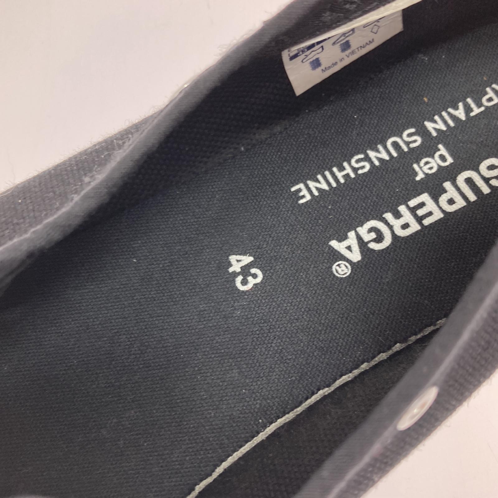 スニーカー Kaptain Sunshine×SUPERGA スリッポン 43 ブラック