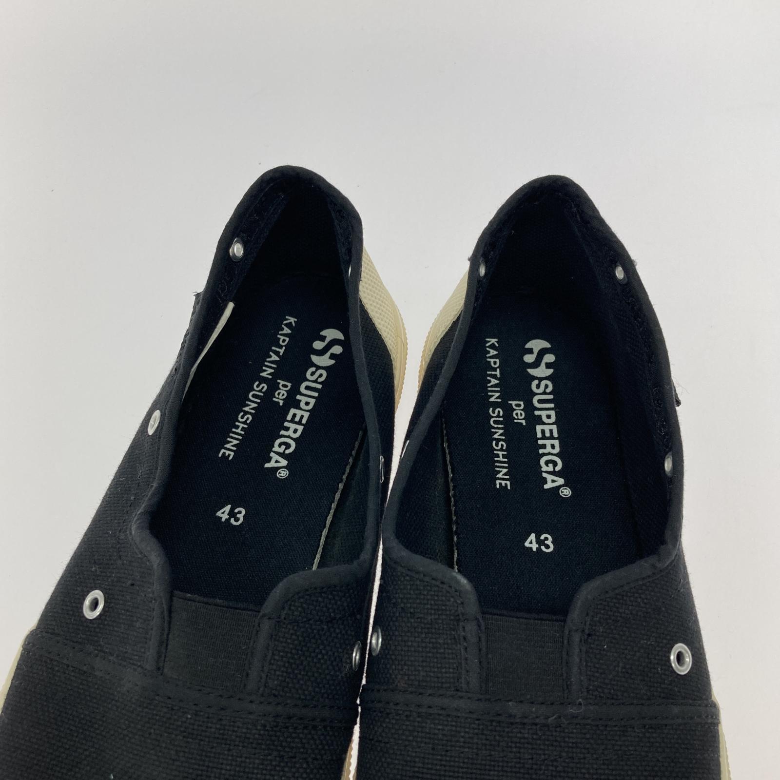 スニーカー Kaptain Sunshine×SUPERGA スリッポン 43 ブラック