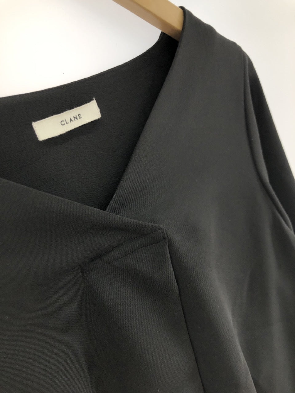 その他トップス CLANE アシンメトリー ブラウス 黒 36