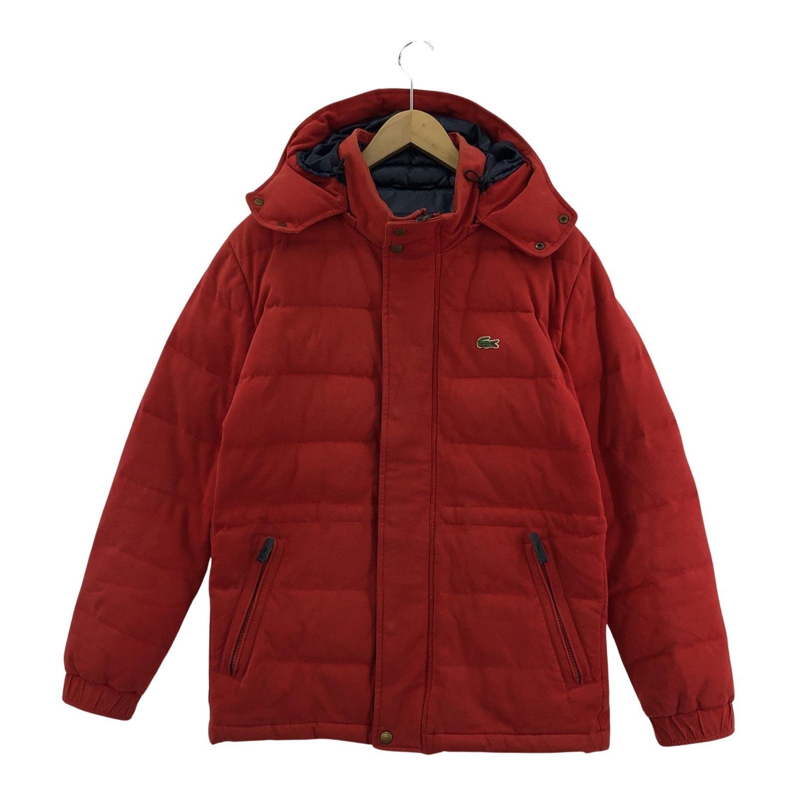 その他アウター LACOSTE ダウンフーデッドジャケット(-)赤 レッド