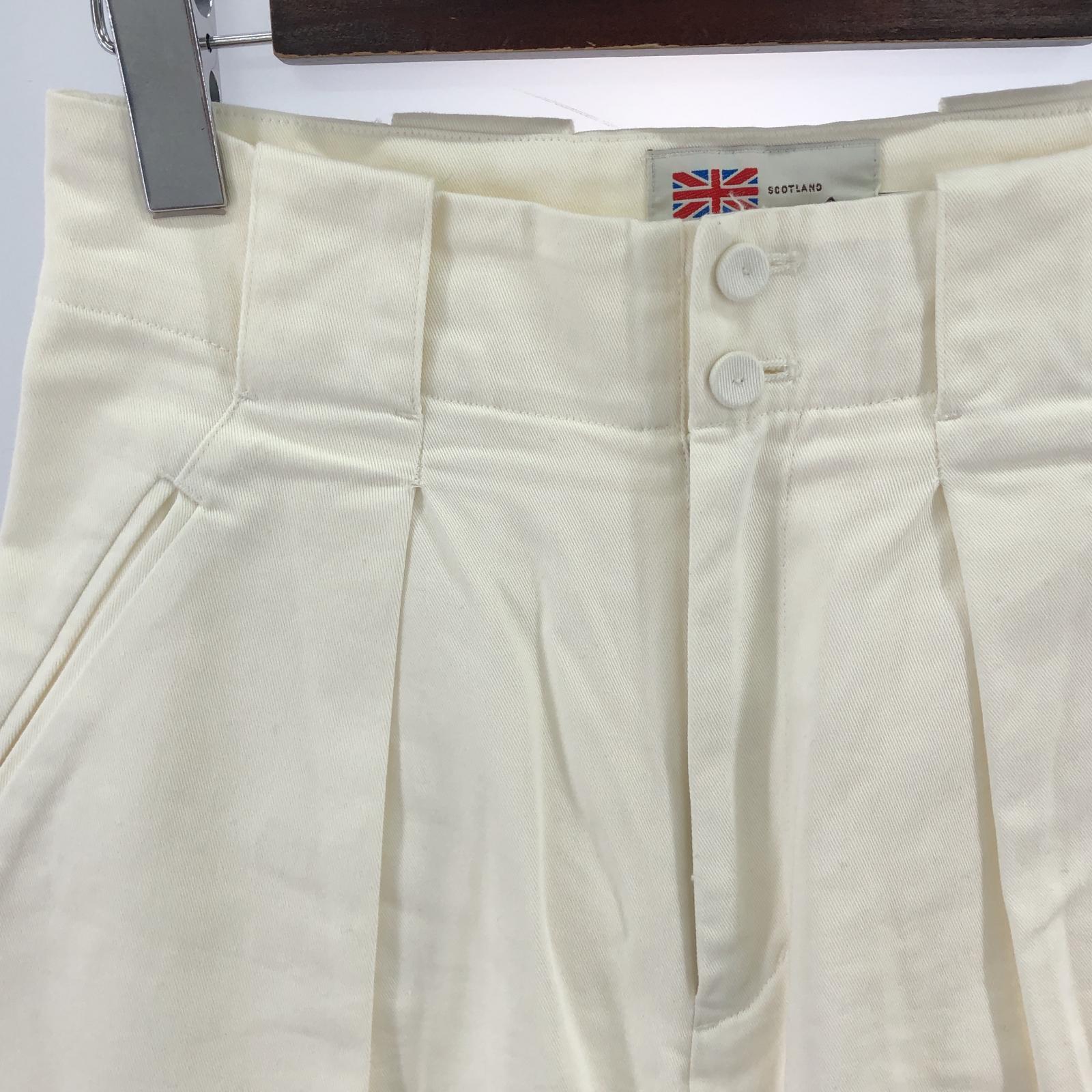 その他ボトムス Traditional Weatherwear HIGH WAIST PT タックパンツ 白 S ホワイト