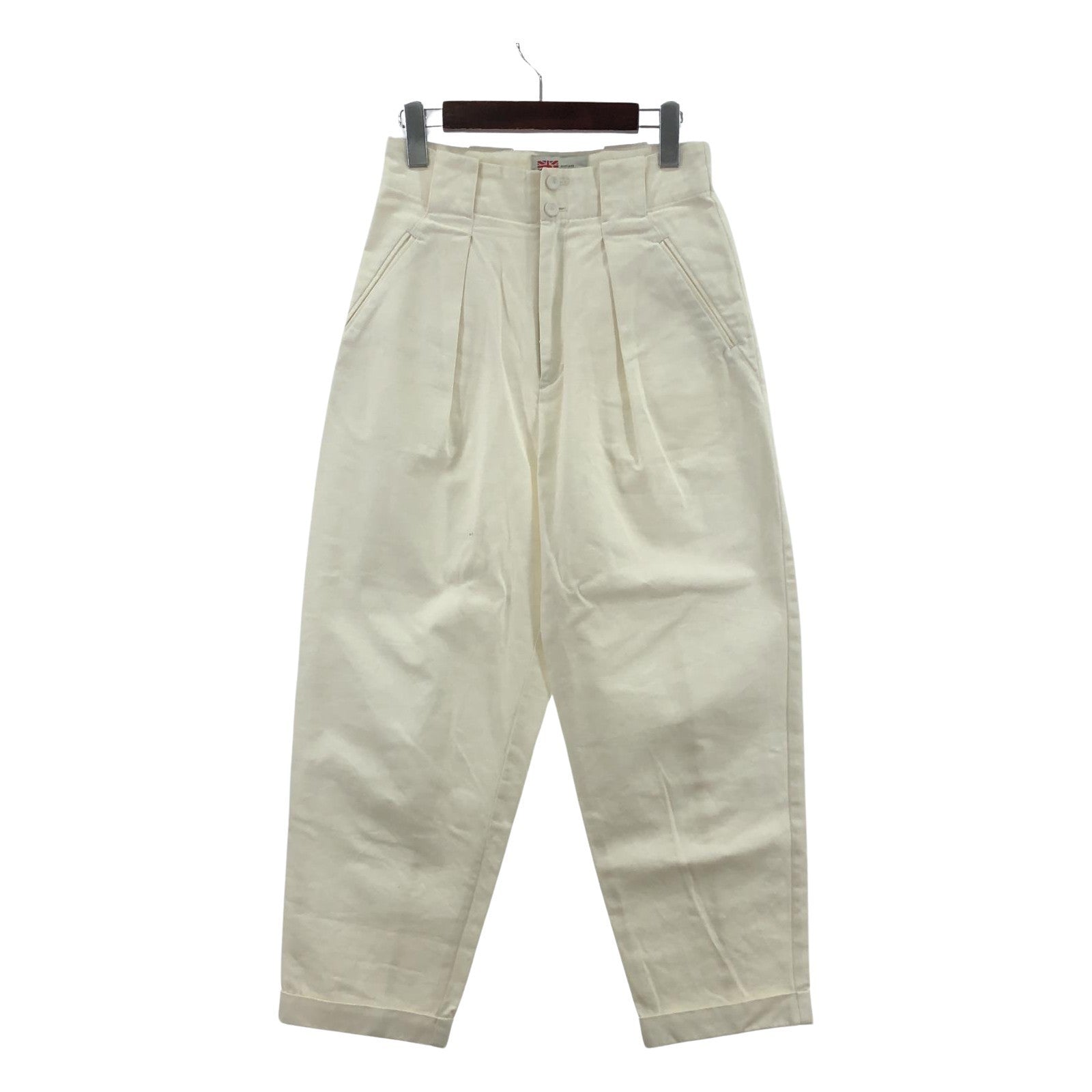その他ボトムス Traditional Weatherwear HIGH WAIST PT タックパンツ 白 S ホワイト