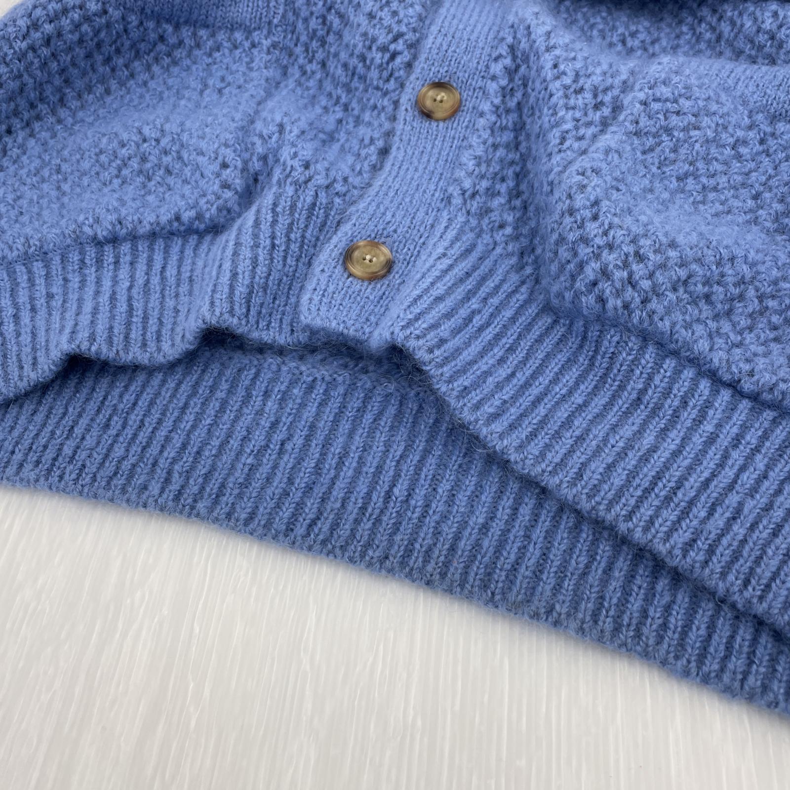 その他トップス crepuscule 21AW モヘヤカーディガン 青系 2103-023 ブルー