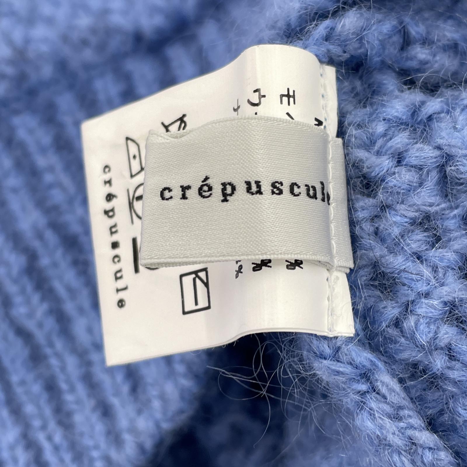 その他トップス crepuscule 21AW モヘヤカーディガン 青系 2103-023 ブルー