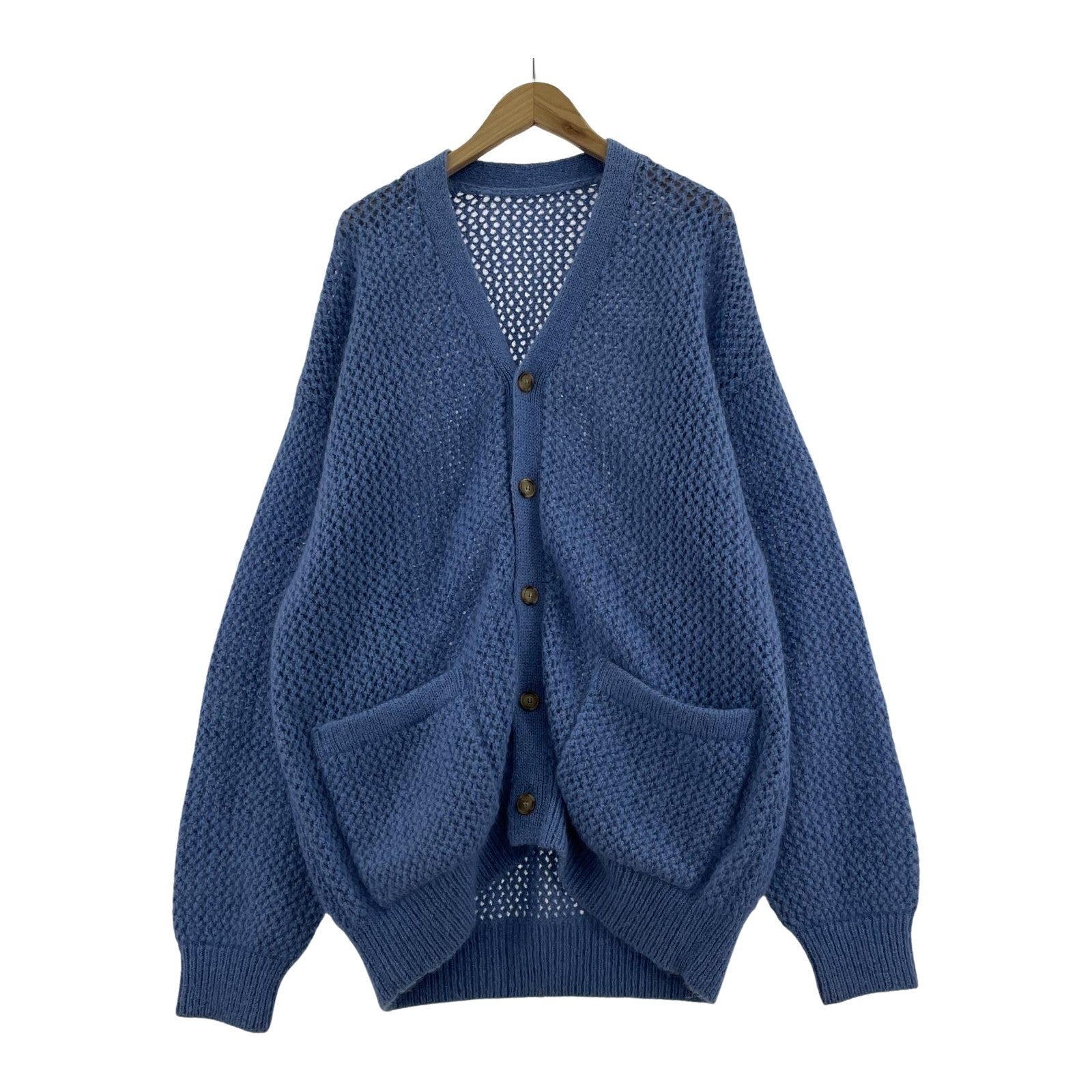 その他トップス crepuscule 21AW モヘヤカーディガン 青系 2103-023 ブルー