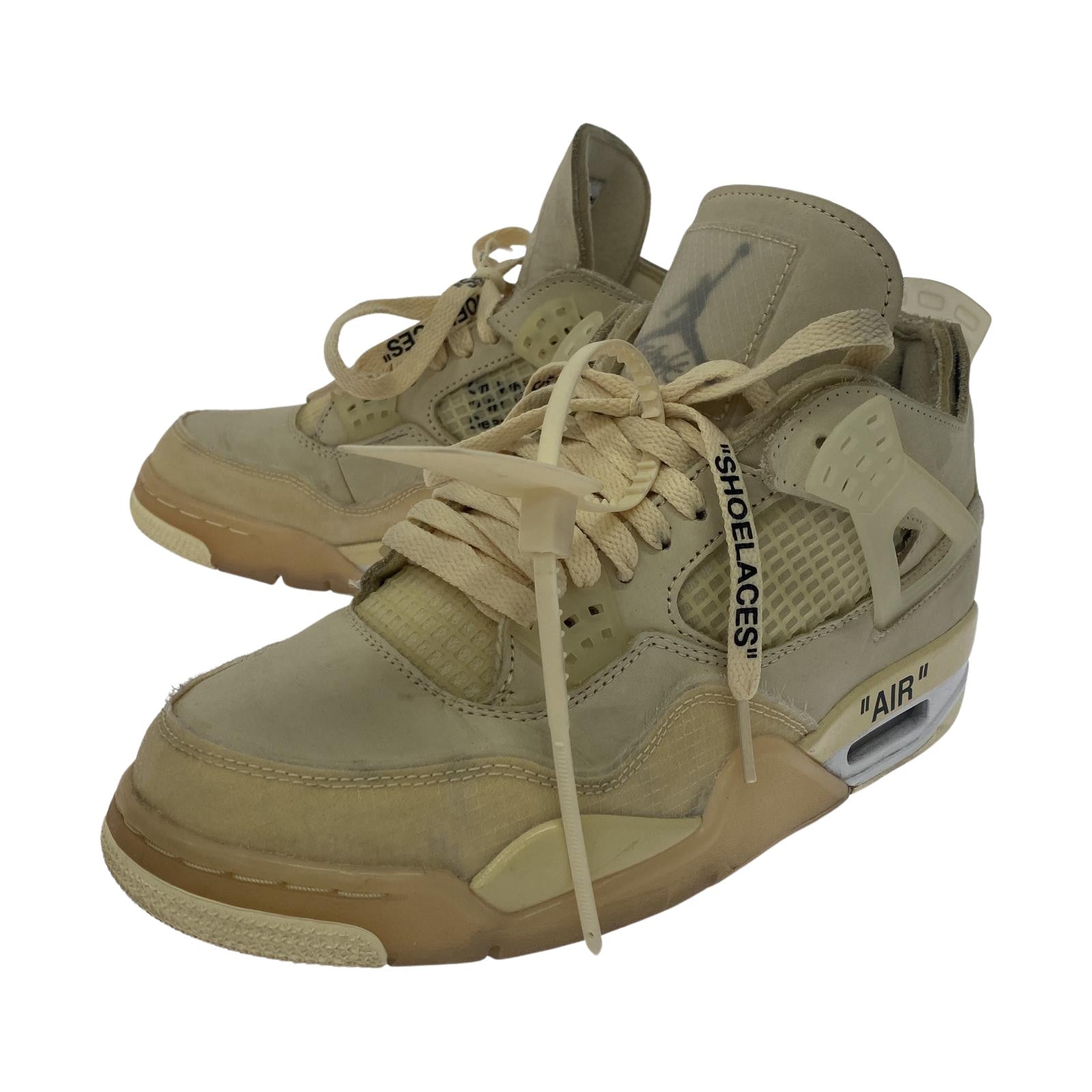 スニーカー Off-White×Nike Women's Air Jordan 4 SP Sail CV9388-100 (26) ホワイト