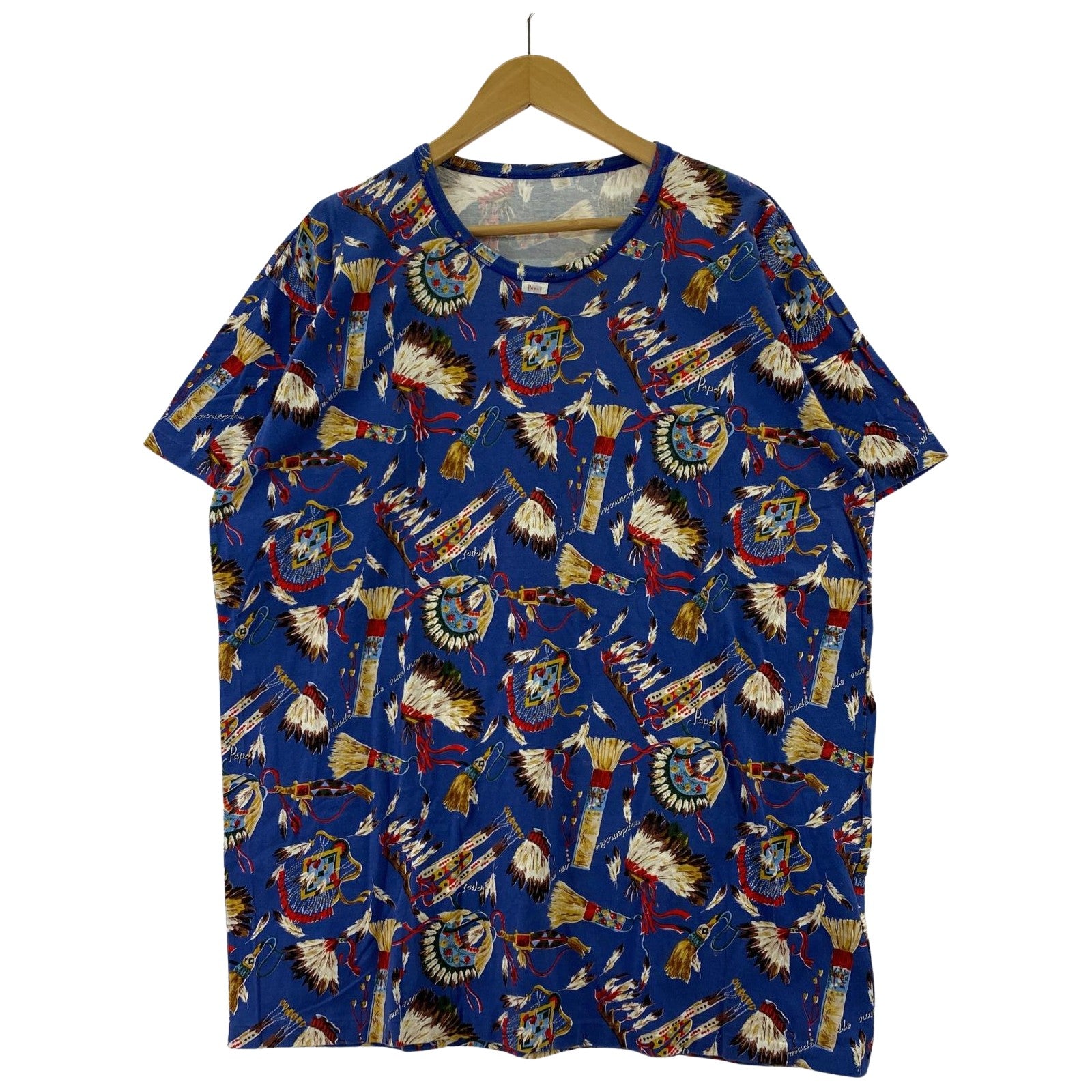 その他トップス PAPAS ドリームキャッチャー Tシャツ 青 M ブルー