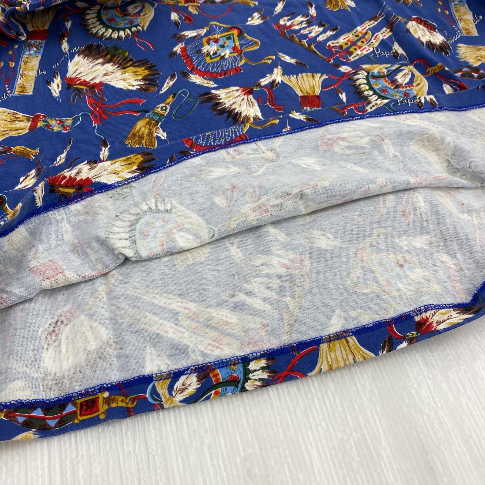 その他トップス PAPAS ドリームキャッチャー Tシャツ 青 M ブルー