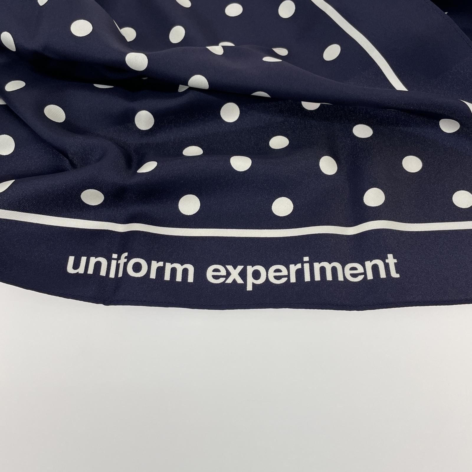 その他アクセサリー uniform experiment シルクスカーフ ネイビー ネイビー