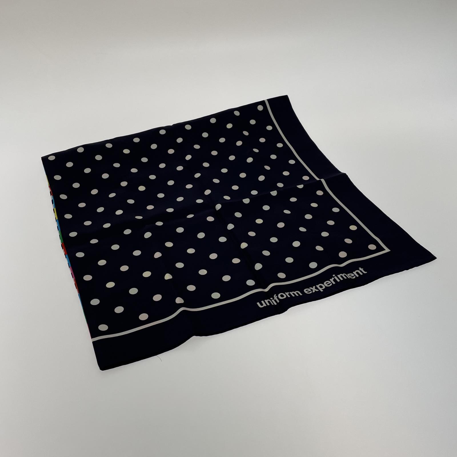 その他アクセサリー uniform experiment シルクスカーフ ネイビー ネイビー