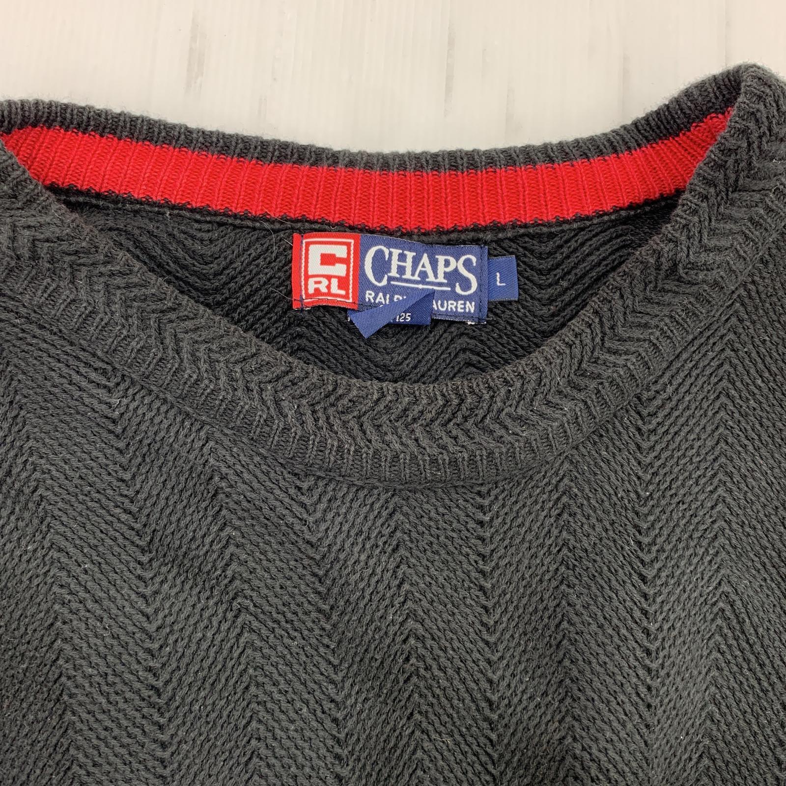 その他トップス POLO RALPH LAUREN CHAPS コットンハイゲージニット XXL L ブラック