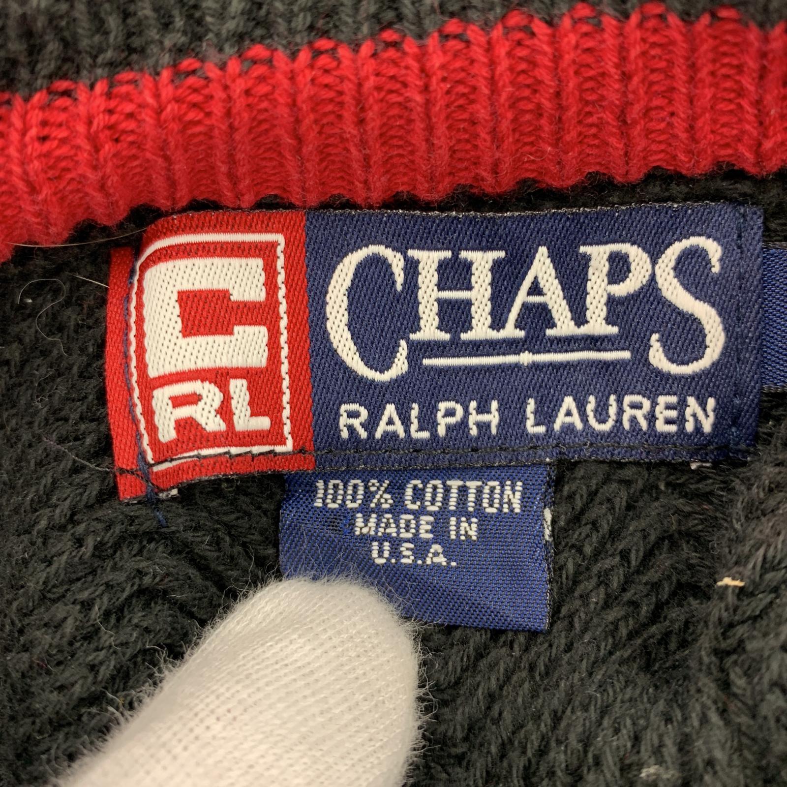 その他トップス POLO RALPH LAUREN CHAPS コットンハイゲージニット XXL L ブラック