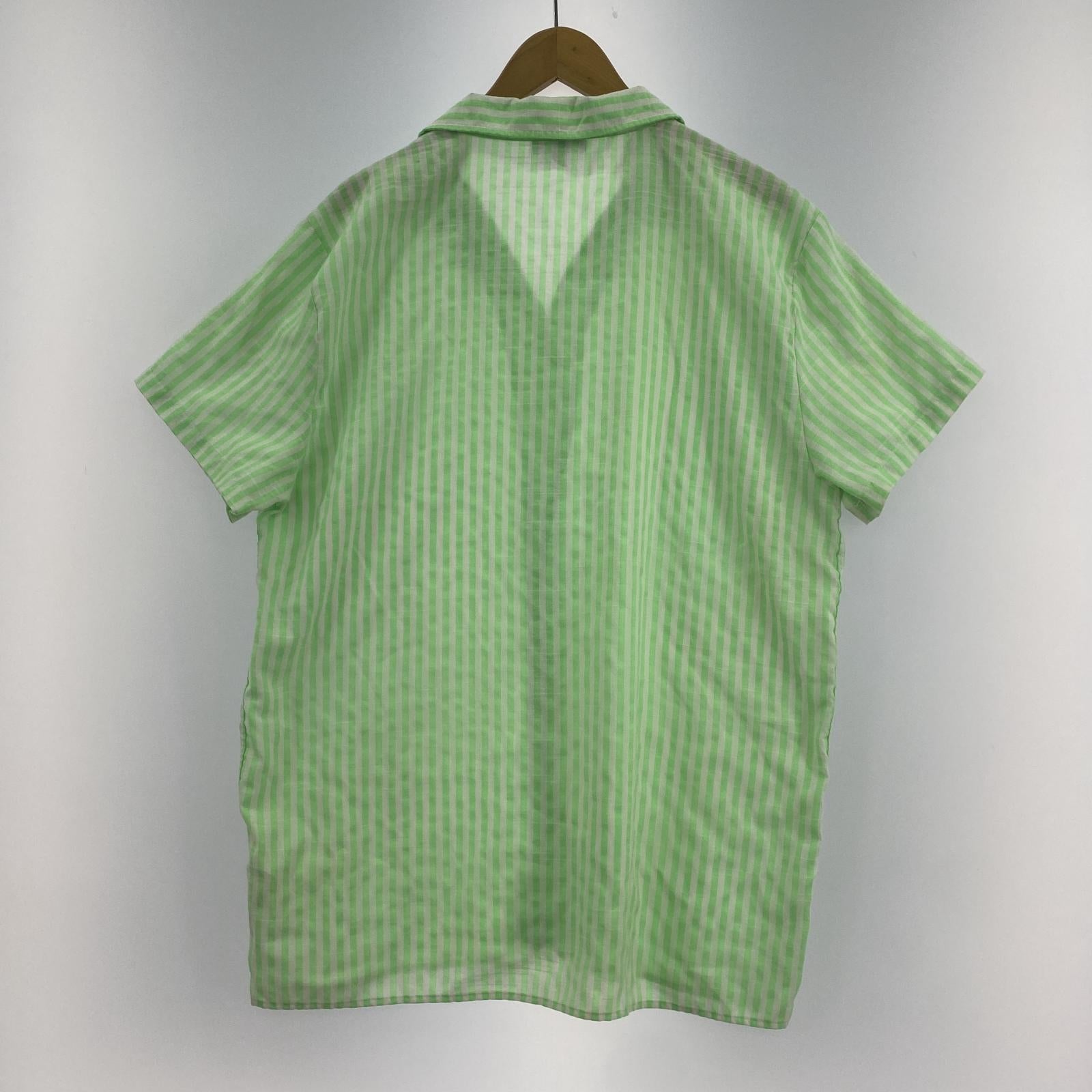その他トップス boohoo MAN S/S ストライプシャツ グリーン