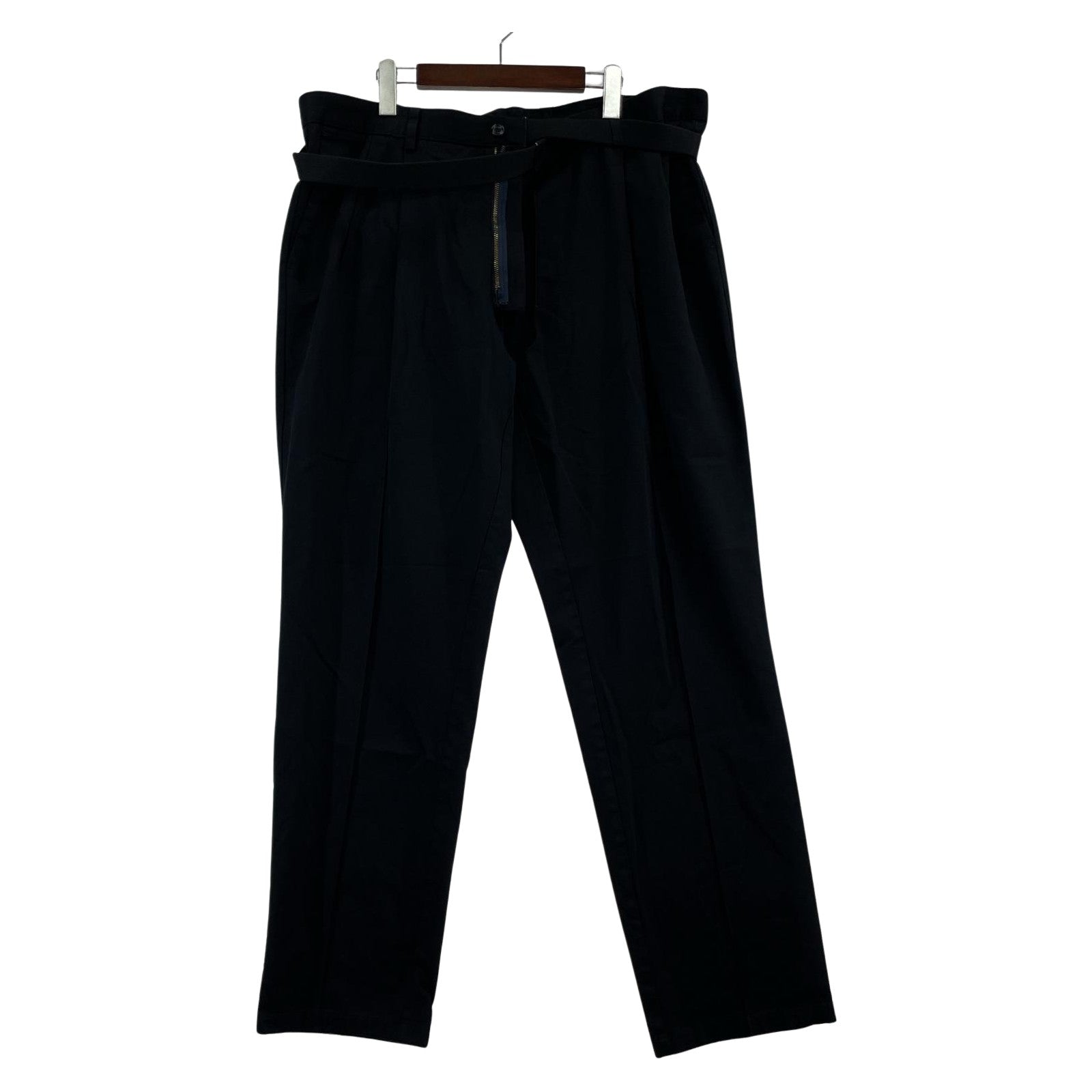 その他ボトムス MAISON EUREKA KAUFHAUS ベルテッド ラップワイドパンツ 黒 ブラック