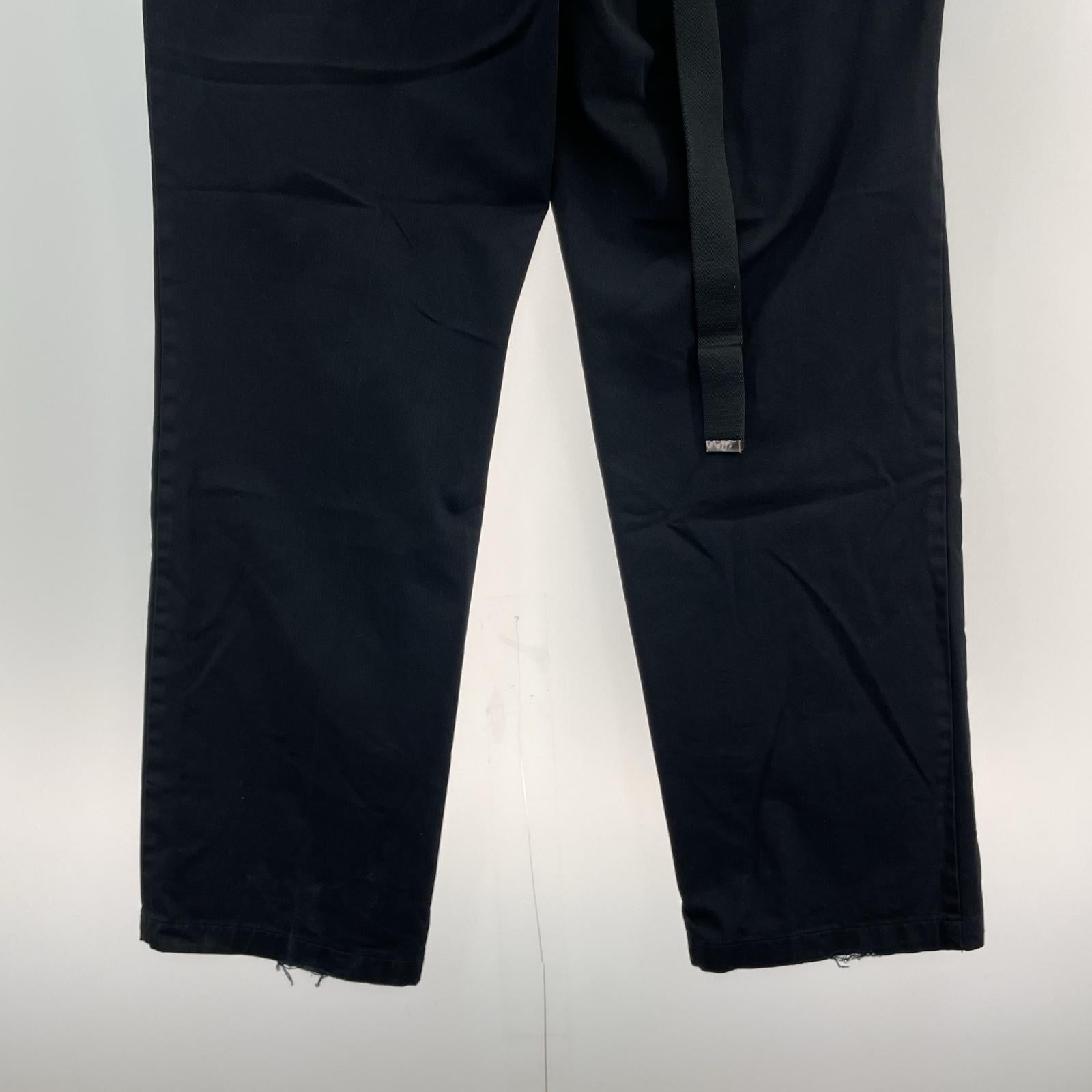 その他ボトムス MAISON EUREKA KAUFHAUS ベルテッド ラップワイドパンツ 黒 ブラック