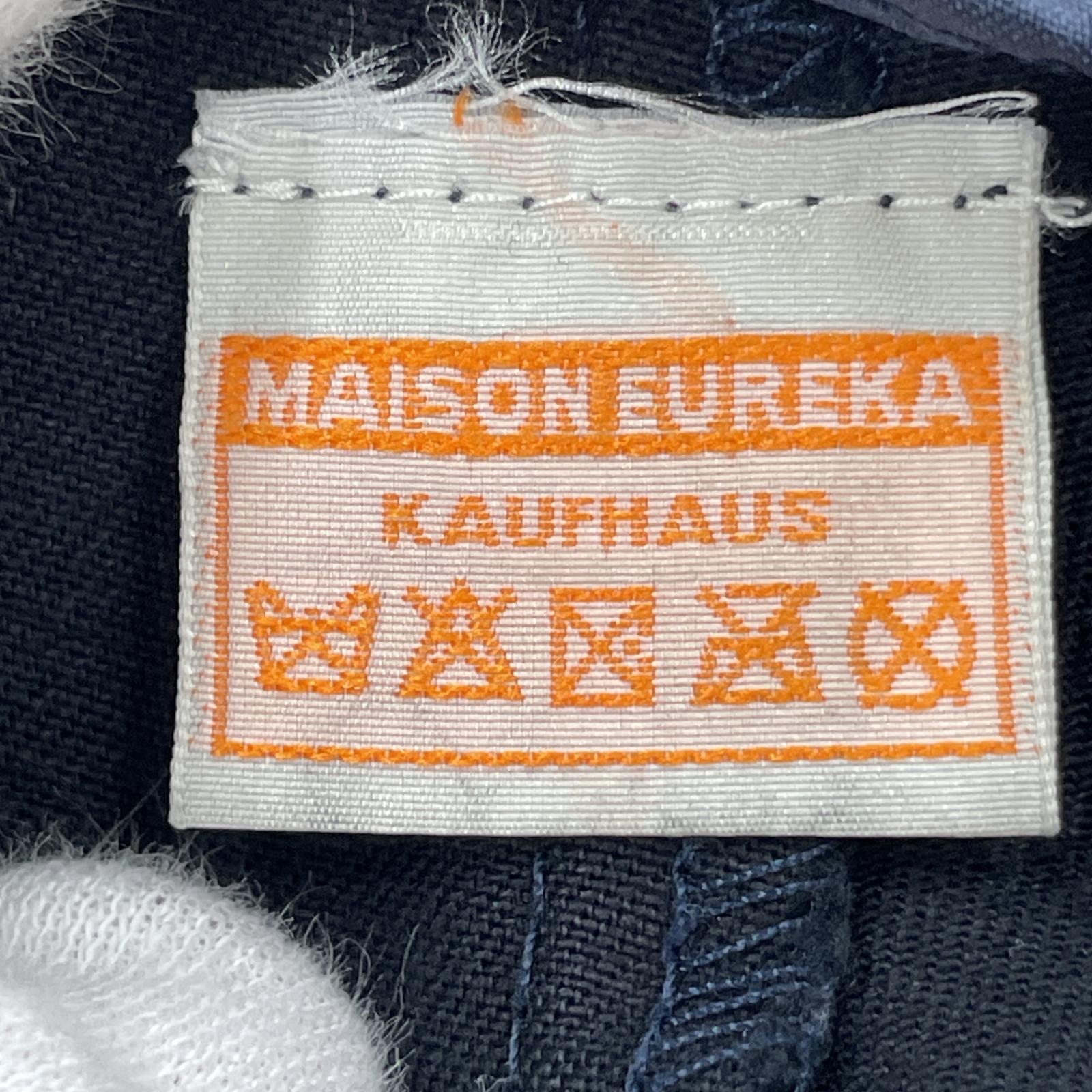 その他ボトムス MAISON EUREKA KAUFHAUS ベルテッド ラップワイドパンツ 黒 ブラック