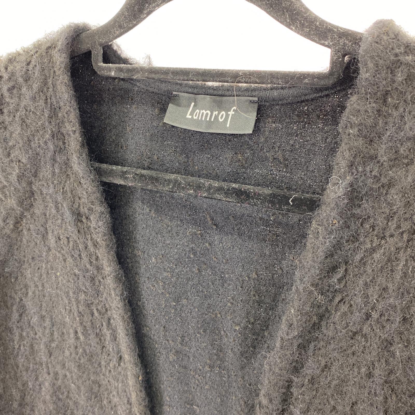 その他アウター Lamrof 23AW Deco Mohair Cardigan モヘヤカーディガン F ブラック ブラック