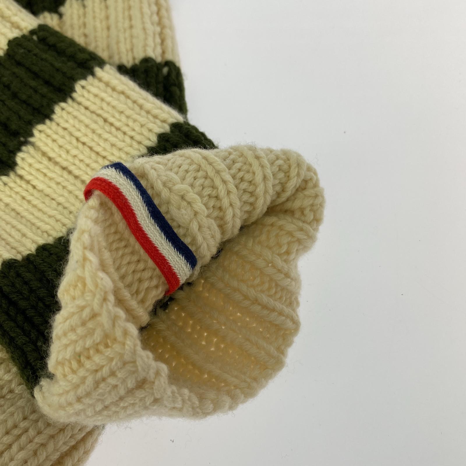 その他アクセサリー MONCLER ボーダーニットソックス/カーキ