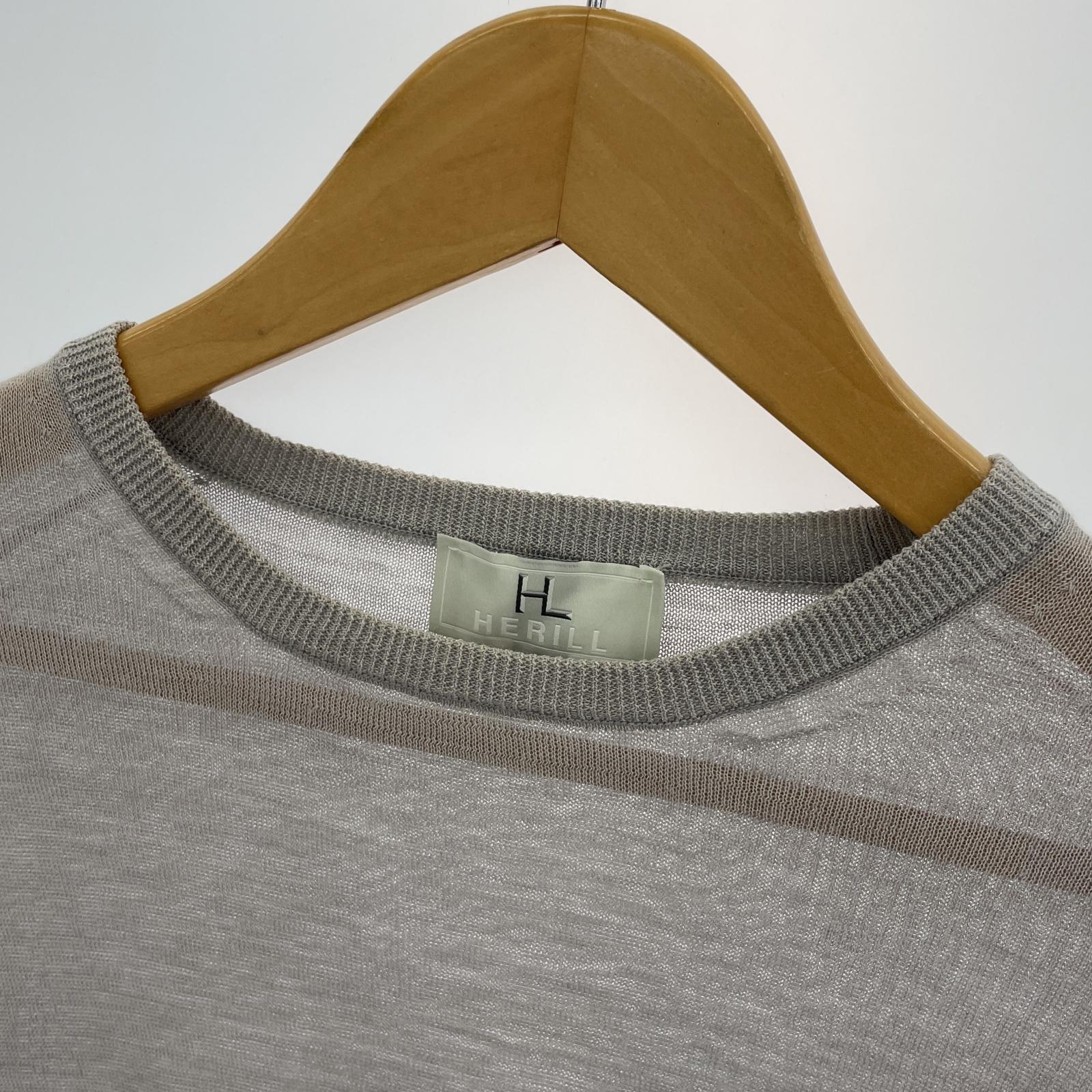 その他トップス HERILL Ramie High gauge Crewneck リネンニット sizeS S グレー
