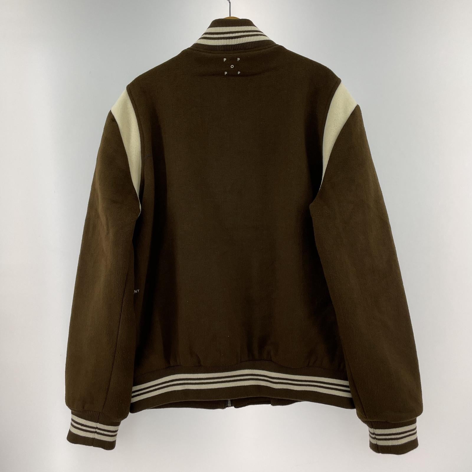 その他アウター POP TRADING COMPANY VARSITY JACKET スタジャン XL ブラウン