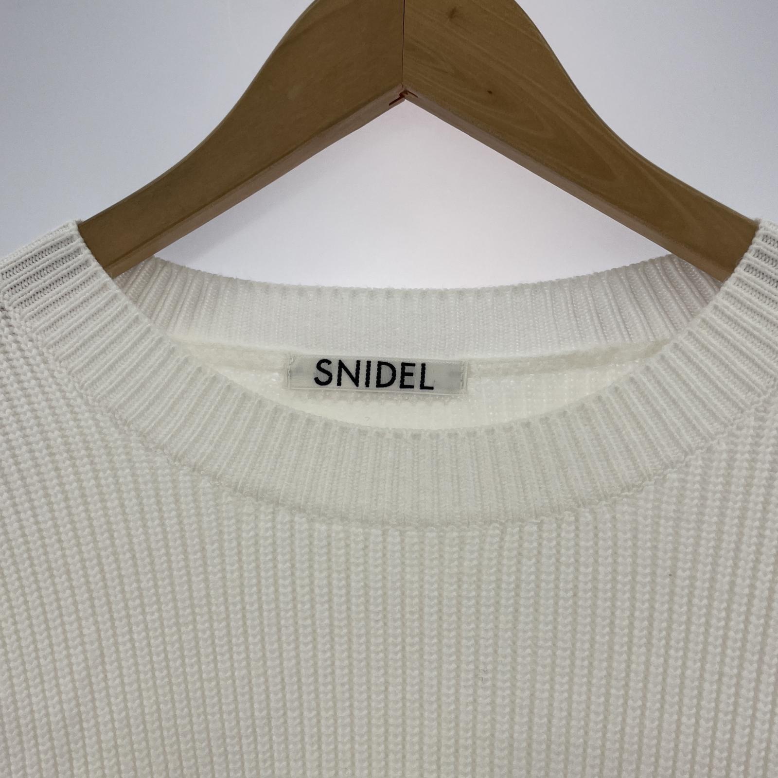 ワンピース snidel sustainaミニニットワンピース ホワイト