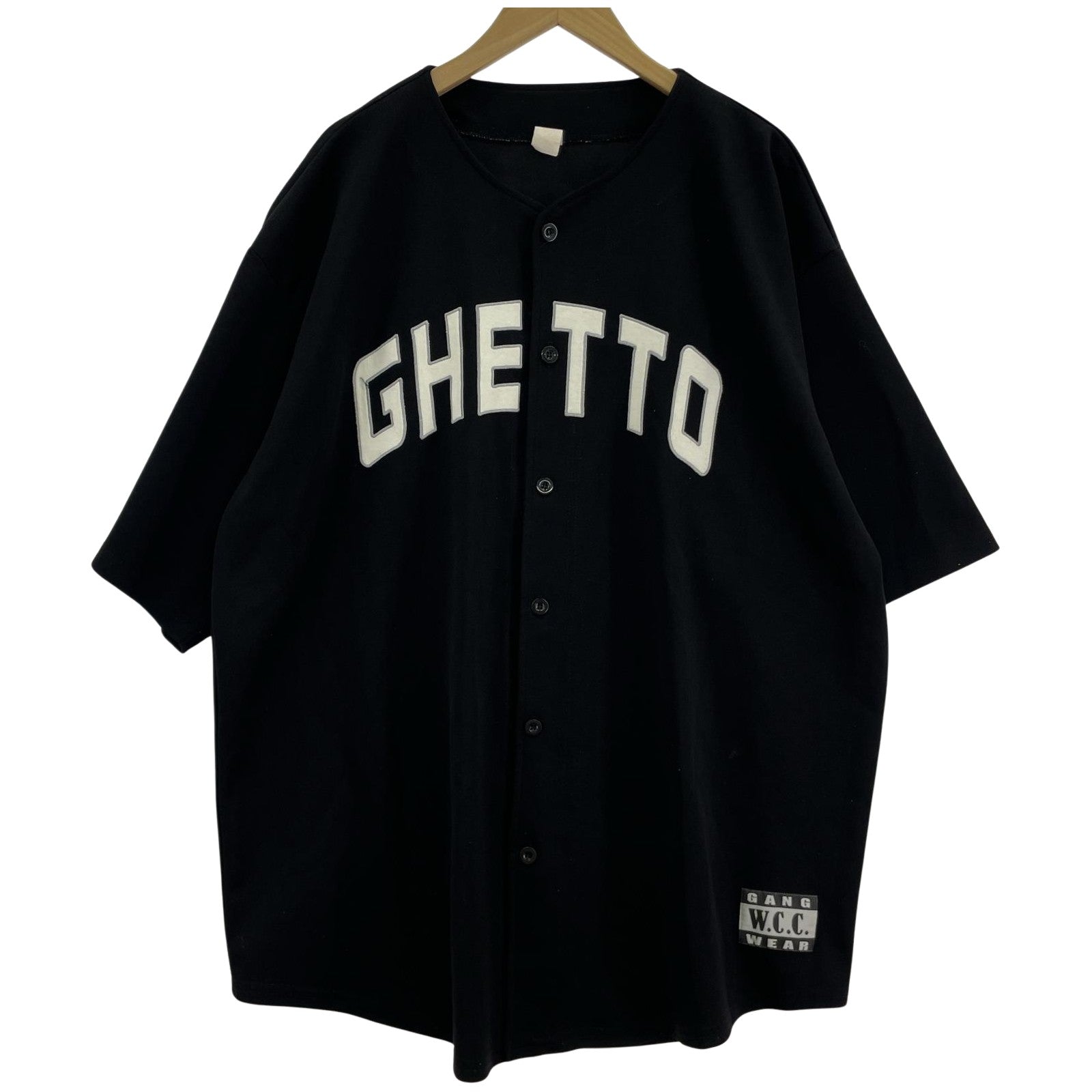長袖シャツ W.C.C. GETTO S/Sベースボールシャツ 黒 ブラック