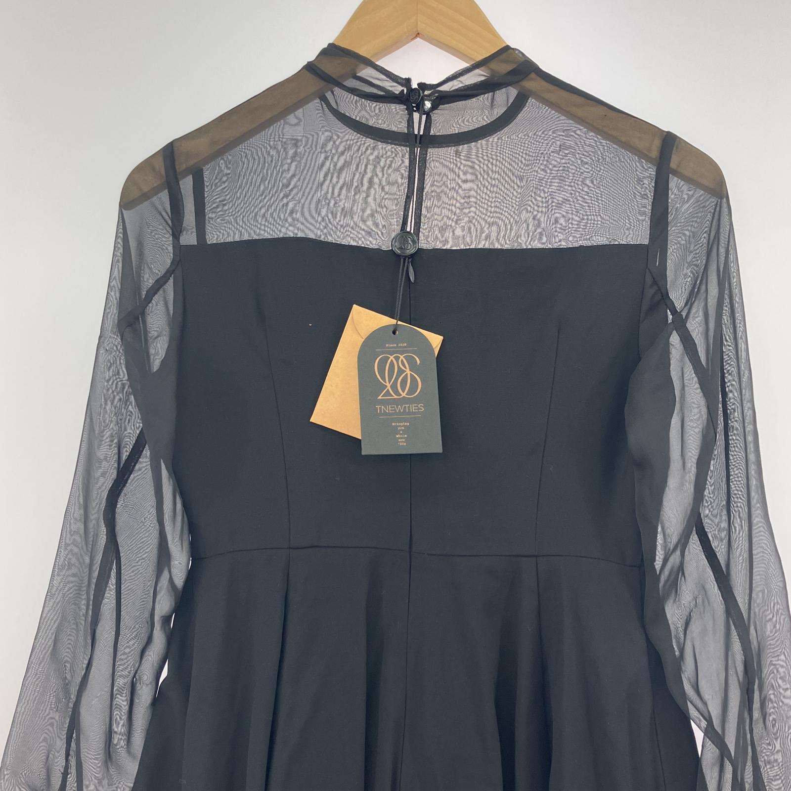 ワンピース Tnewties 袖シフォンワンピース/BLK ブラック