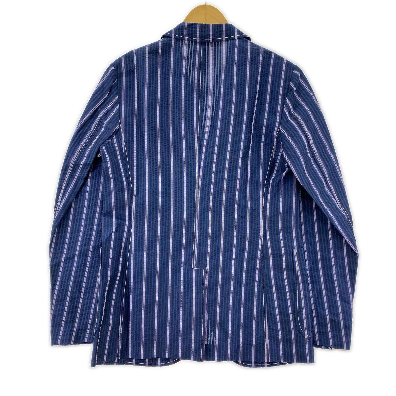 その他アウター FRANKLIN TAILORED シアサッカー ストライプ テーラードジャケット 1 ネイビー