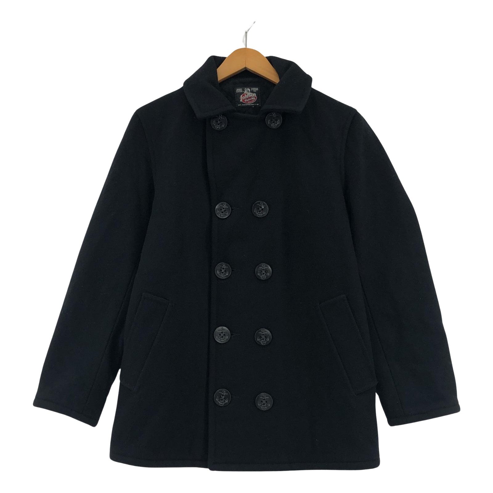 その他アウター Johnson Woolen Mills USA製/Pコート ブラック