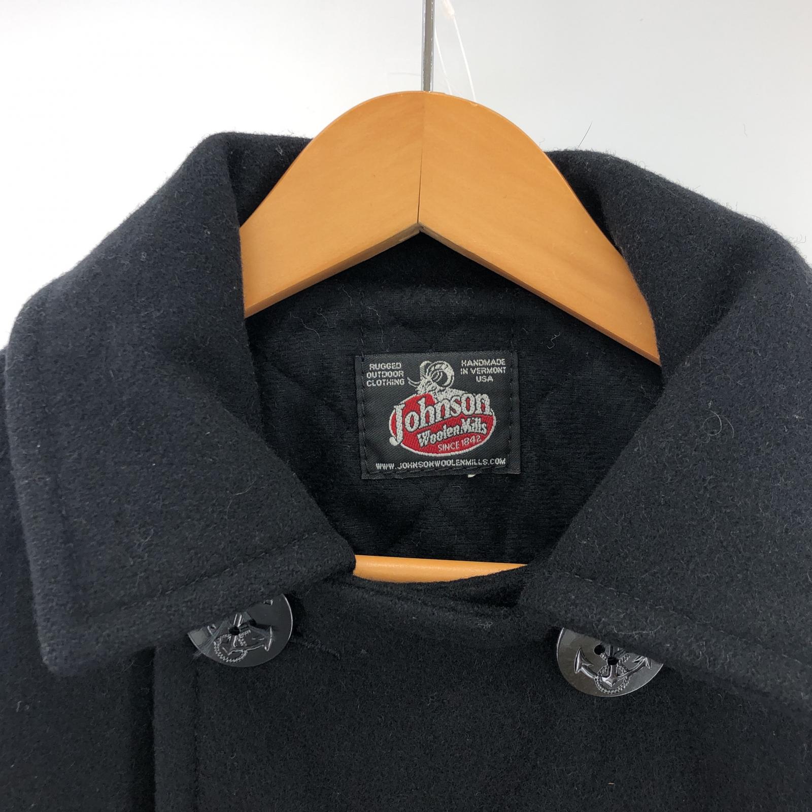 その他アウター Johnson Woolen Mills USA製/Pコート ブラック