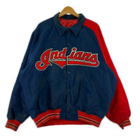 その他アウター OLD・VINTAGE Indians スタジャン (L) 紺/赤 L