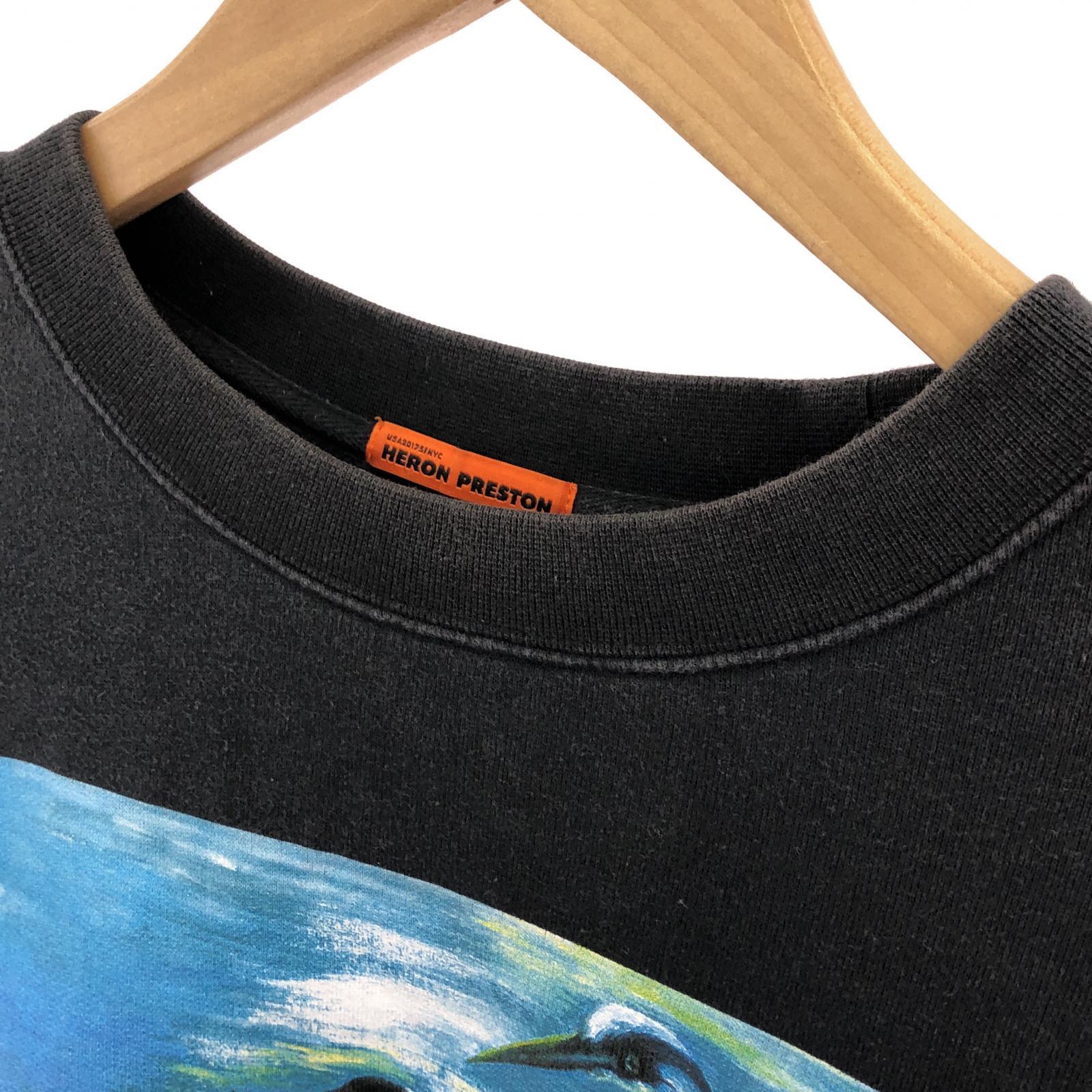 その他トップス Heron Preston/グラフィックトレーナー/黒 M ブラック