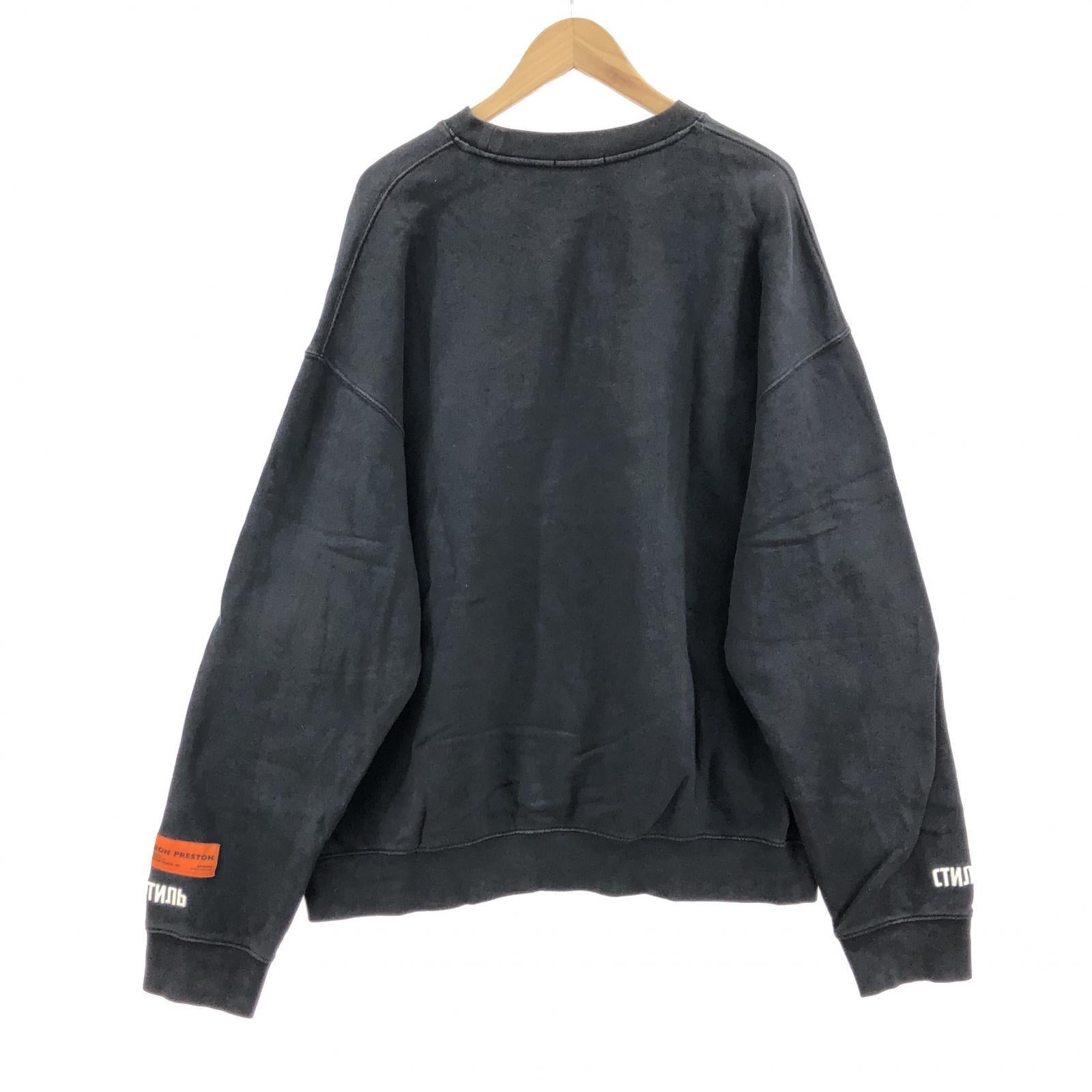 その他トップス Heron Preston/グラフィックトレーナー/黒 M ブラック