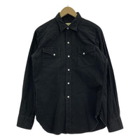 長袖シャツ WAREHOUSE 3030 PIQUE WESTERN SHIRTS(40)黒 40 ブラック